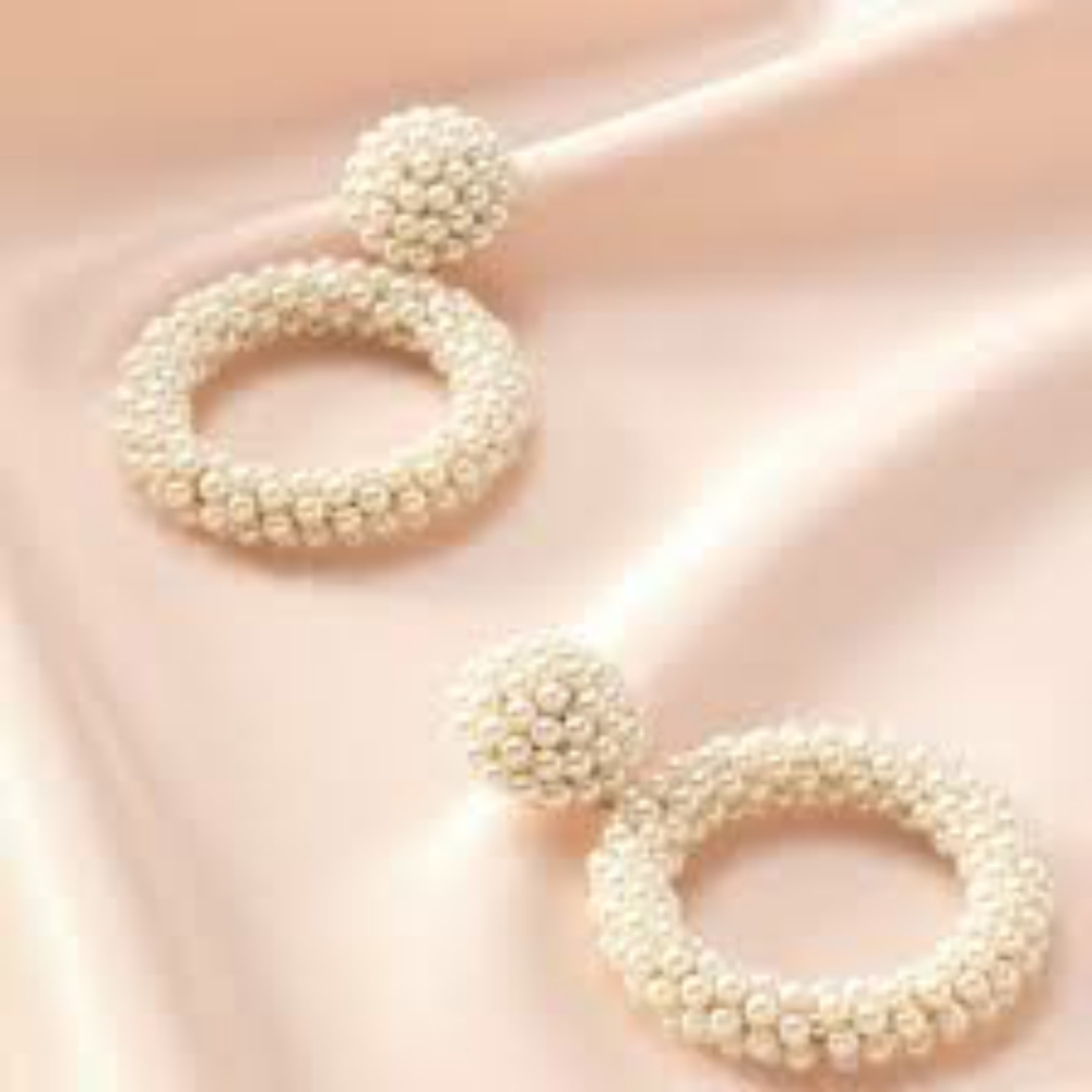 Stella and Dot Pearl Statement Earrings